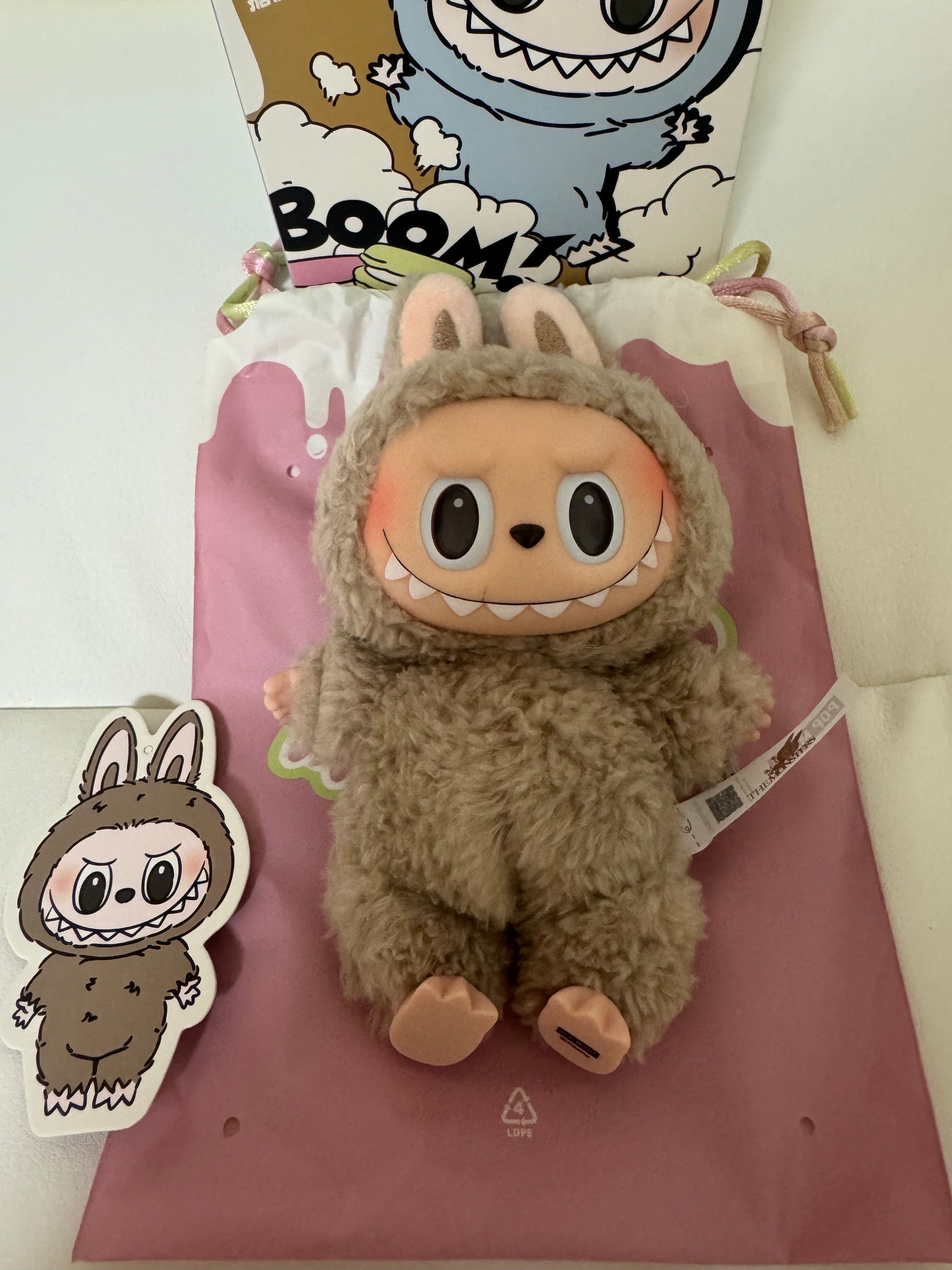 POP MART THE MONSTERS (LABUBU) Exciting Macaron Plush Series TOFFEE