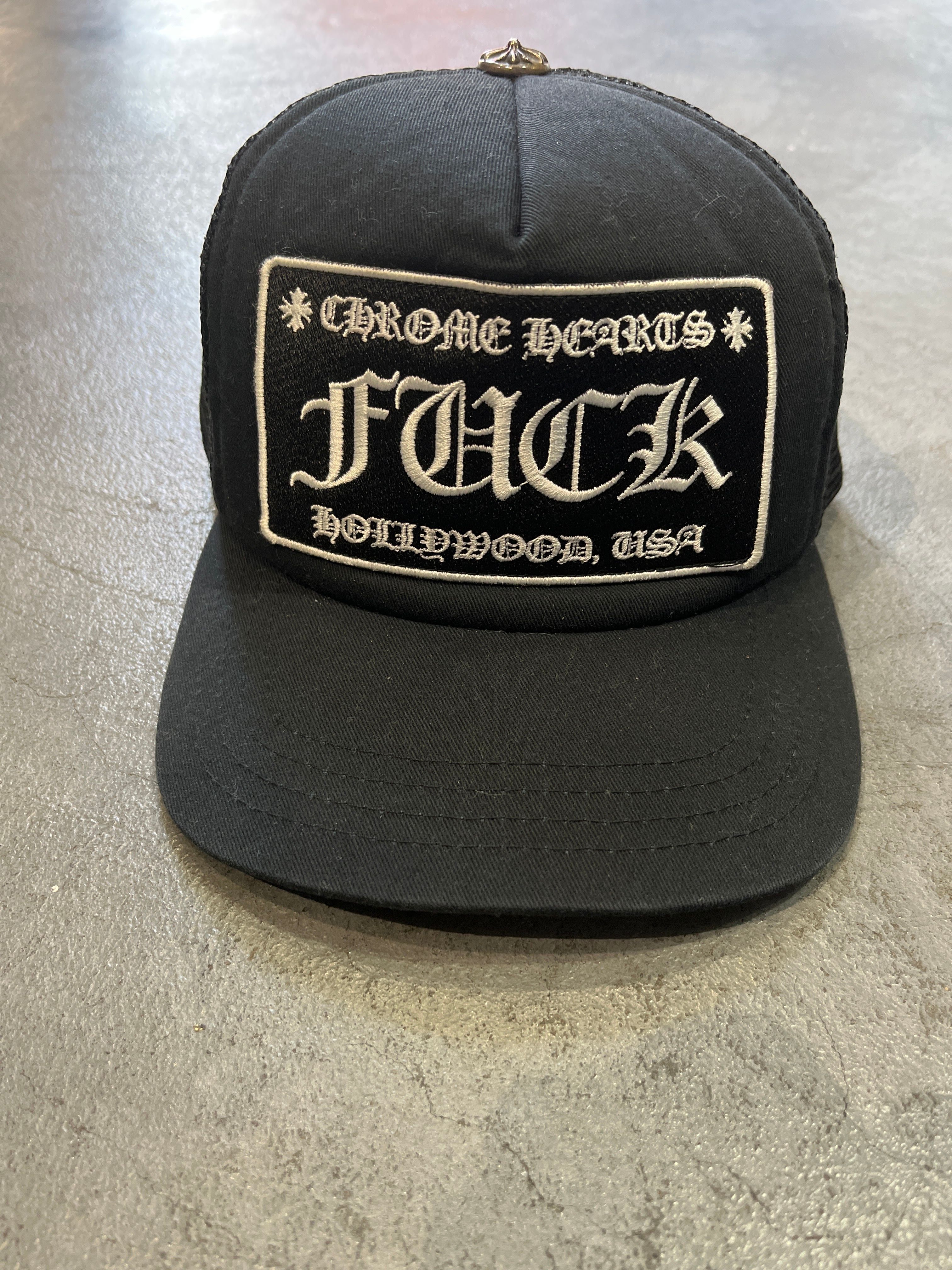 Chrome Hearts Tracker Cap Fuck "Black"
