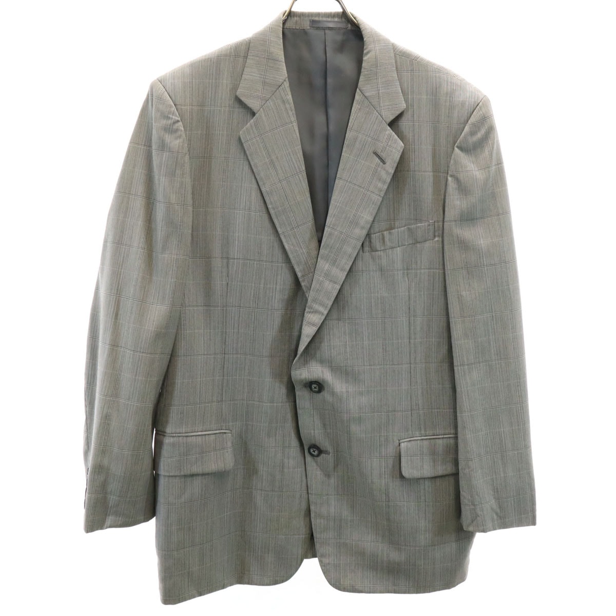 Burberrys バーバリーズ 90s オールド チェック柄 テーラードジャケット AB7 グレー