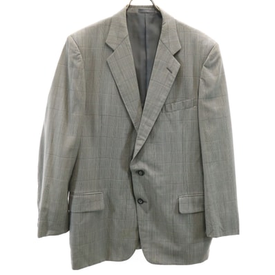 Burberrys バーバリーズ 90s オールド チェック柄 テーラードジャケット AB7 グレー