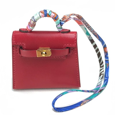 エルメス HERMES ケリーツイリー カバン ストラップ アクセサリー チャーム タデラクト Y刻 ルージュヴィフ レッド 未使用