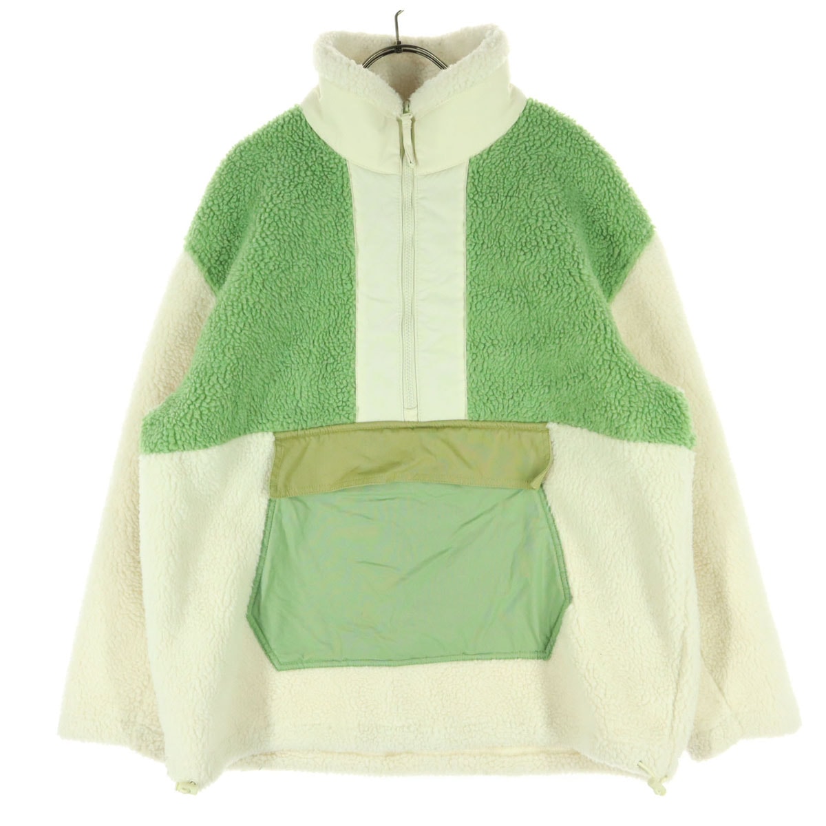美品 H&M エイチアンドエム プルオーバー ボア フリースジャケット S ホワイト系
