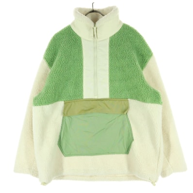 美品 H&M エイチアンドエム プルオーバー ボア フリースジャケット S ホワイト系