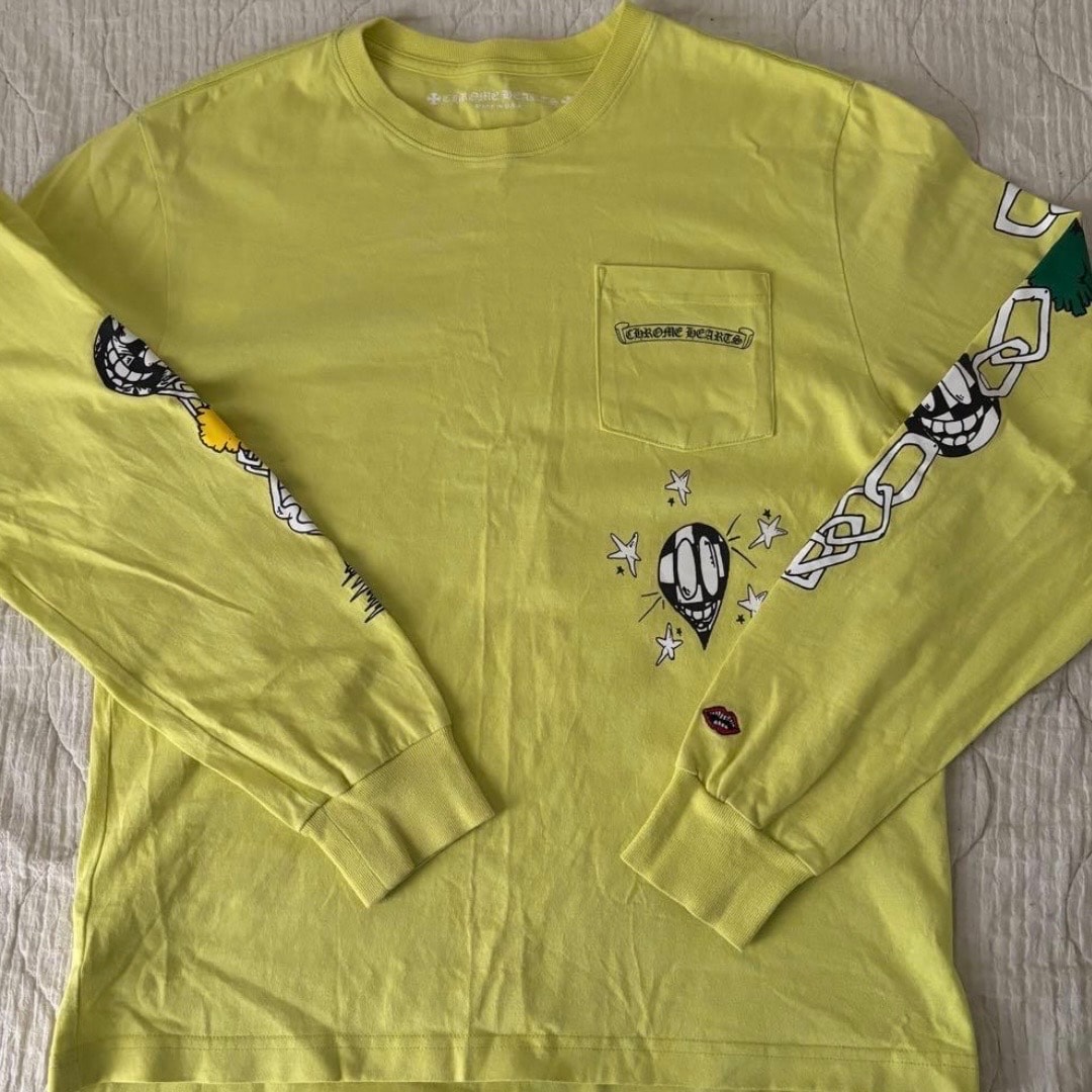 Chrome Hearts Matty Boy Link L/S T-Shirt "Lime Green"