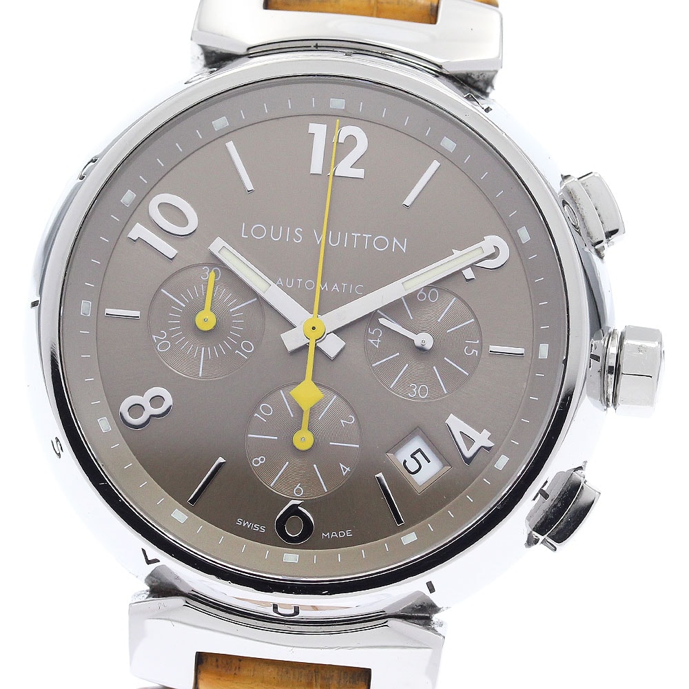 ルイ・ヴィトン タンブール クロノグラフ Q1122 メンズ 【中古】