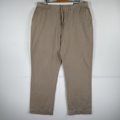古着 ポロバイラルフローレン Polo by Ralph Lauren チノパンツ ポロチノ ワンポイント スラックス 大きいサイズ w40 L32 ベージュ メンズ
