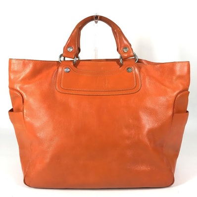 セリーヌ CELINE ブギーバッグ 大 肩掛け カバン ショルダーバッグ ハンドバッグ トートバッグ レザー オレンジ