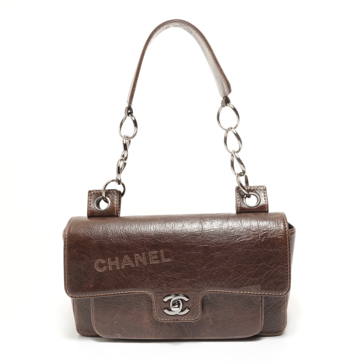 シャネル CHANEL 8番台 クルーズライン レザー ショルダーバッグ【中古】