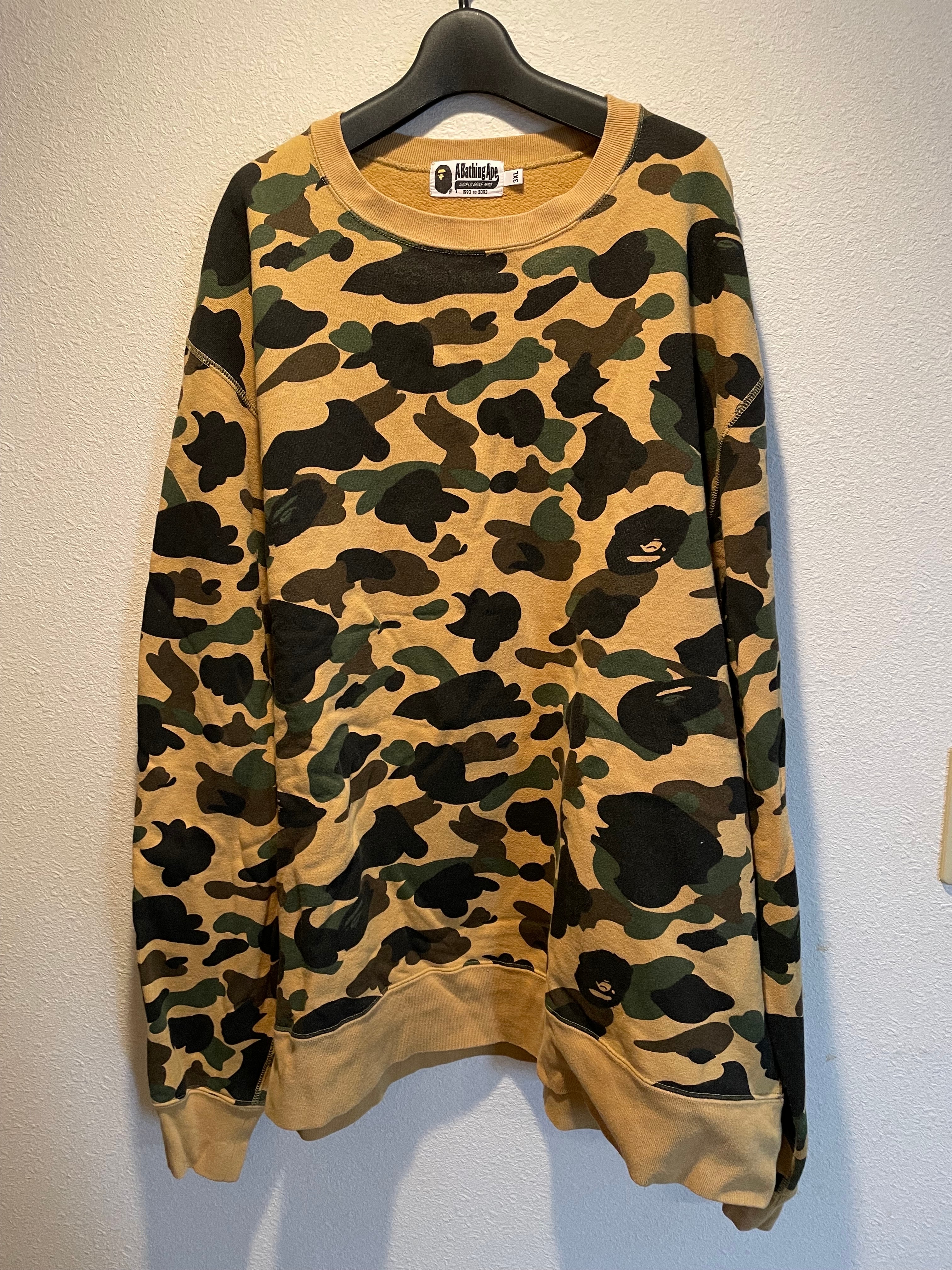 A BATHING APE スウェット 001SWF701006X イエロー系 サイズ:3XL