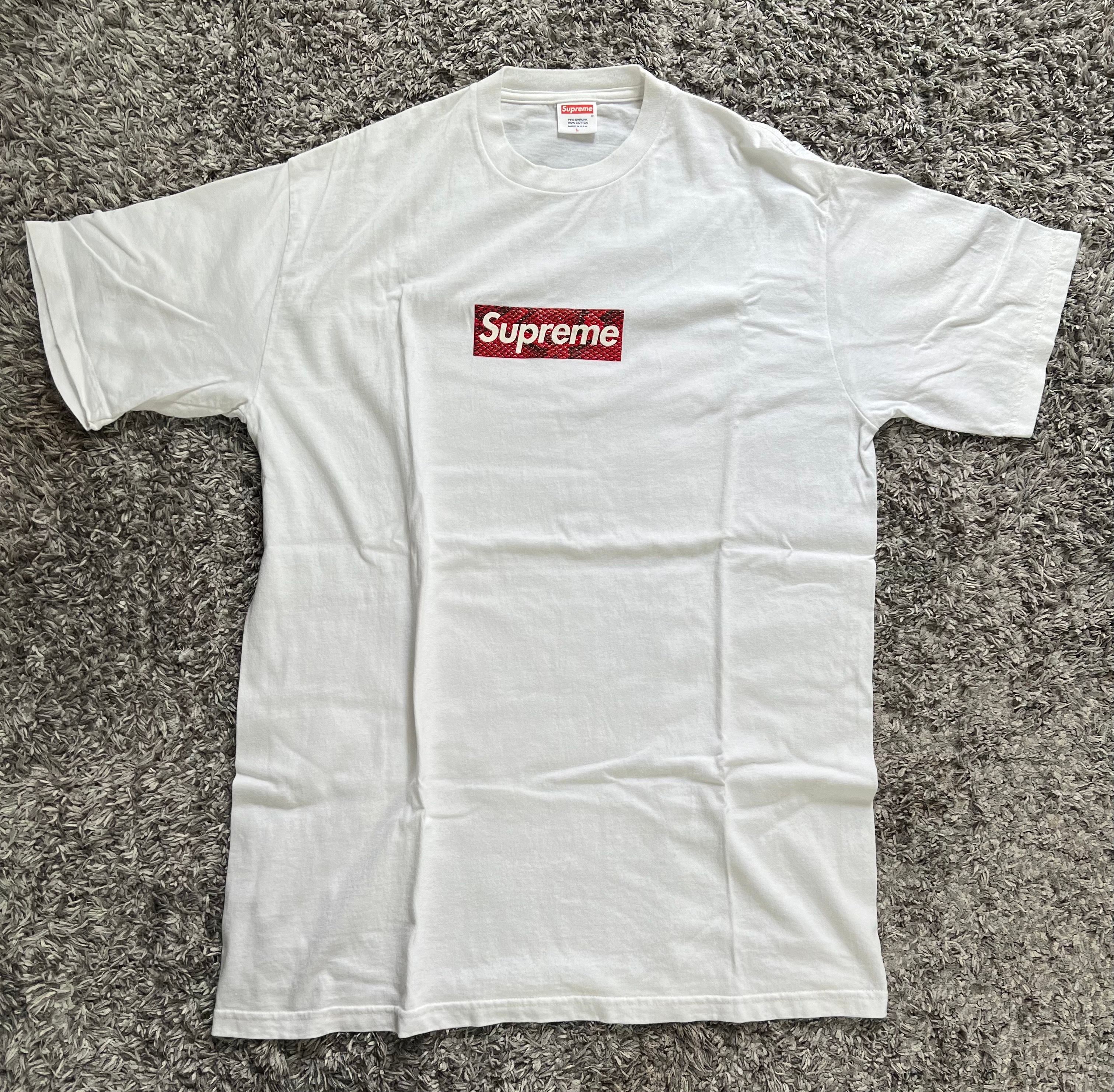 Supreme Snake Skin Box Logo Tee "White"