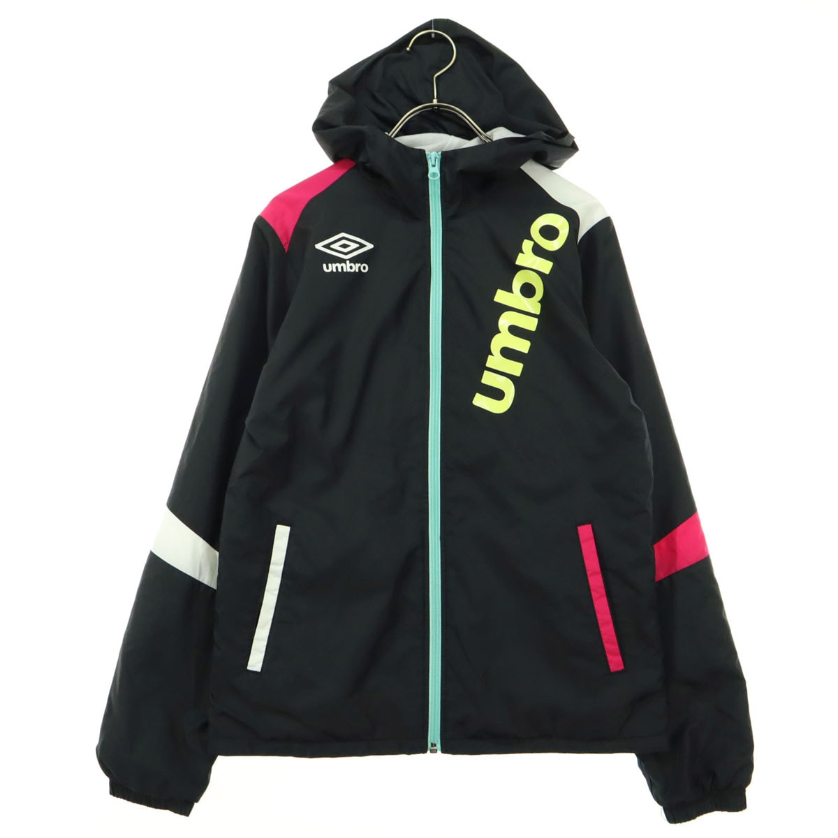 umbro アンブロ プリント 長袖 マルチカラー ナイロンジャケット M ブラック