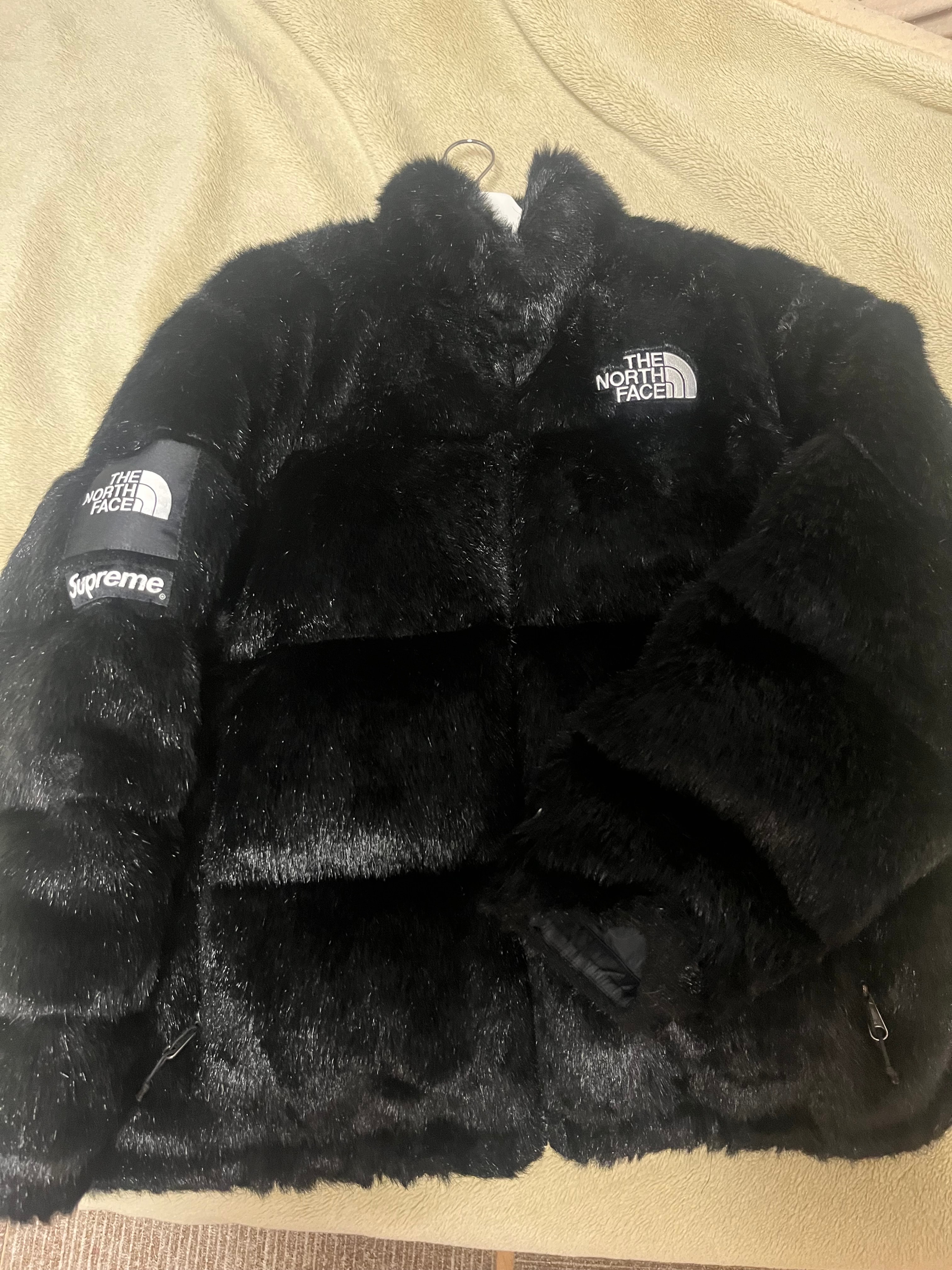Supreme x The North Face Faux Fur Nuptse Jacket "Black"