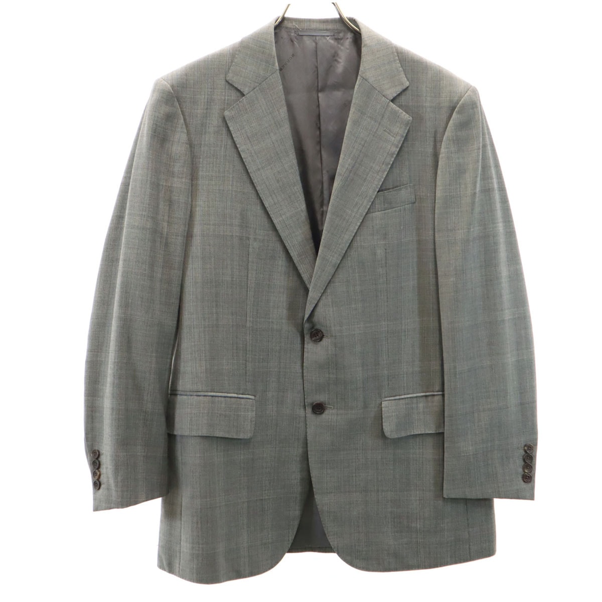 BURBERRY LONDON バーバリーロンドン 日本製 チェック柄 テーラードジャケット A5 グレー