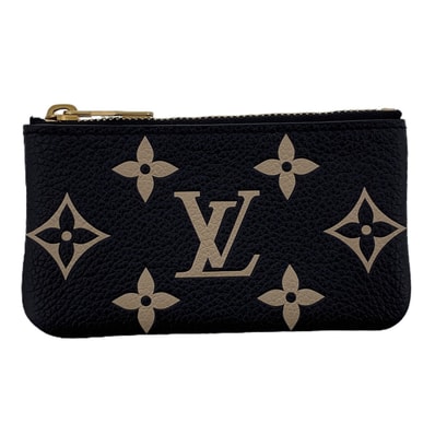 【最終値下げ】LOUIS VUITTON ルイ・ヴィトン ポシェット クレ キーケース M80885 モノグラムアンプラント ブラック レディース【中古】