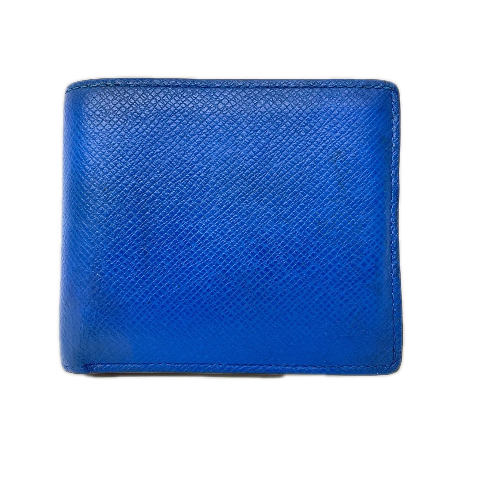 LOUIS VUITTON ルイヴィトン メンズ 二つ折り財布 ポルトフォイユ・マルコ NM M30795 ブルー×グレー