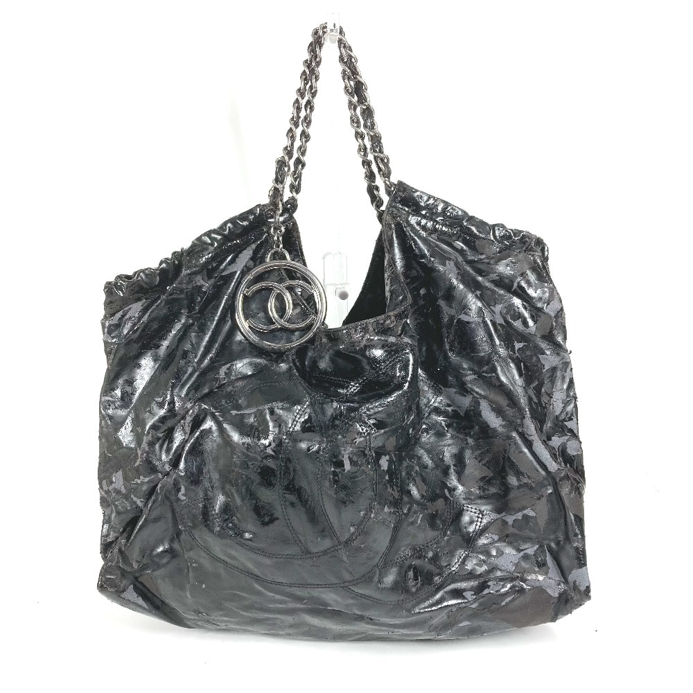 シャネル CHANEL ココカバスPM ココカバス PM ココカバス カバン バッグ 肩掛け チェーン ショルダーバッグ トートバッグ パテントレザー ブラック ブラック