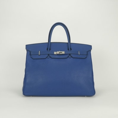 エルメス HERMES バーキン40 バーキン 40 バッグ トートバッグ トゴ ブルーフランス Blue France ブルー Blue 青 シルバー金具 ハンドバッグ トートバッグ