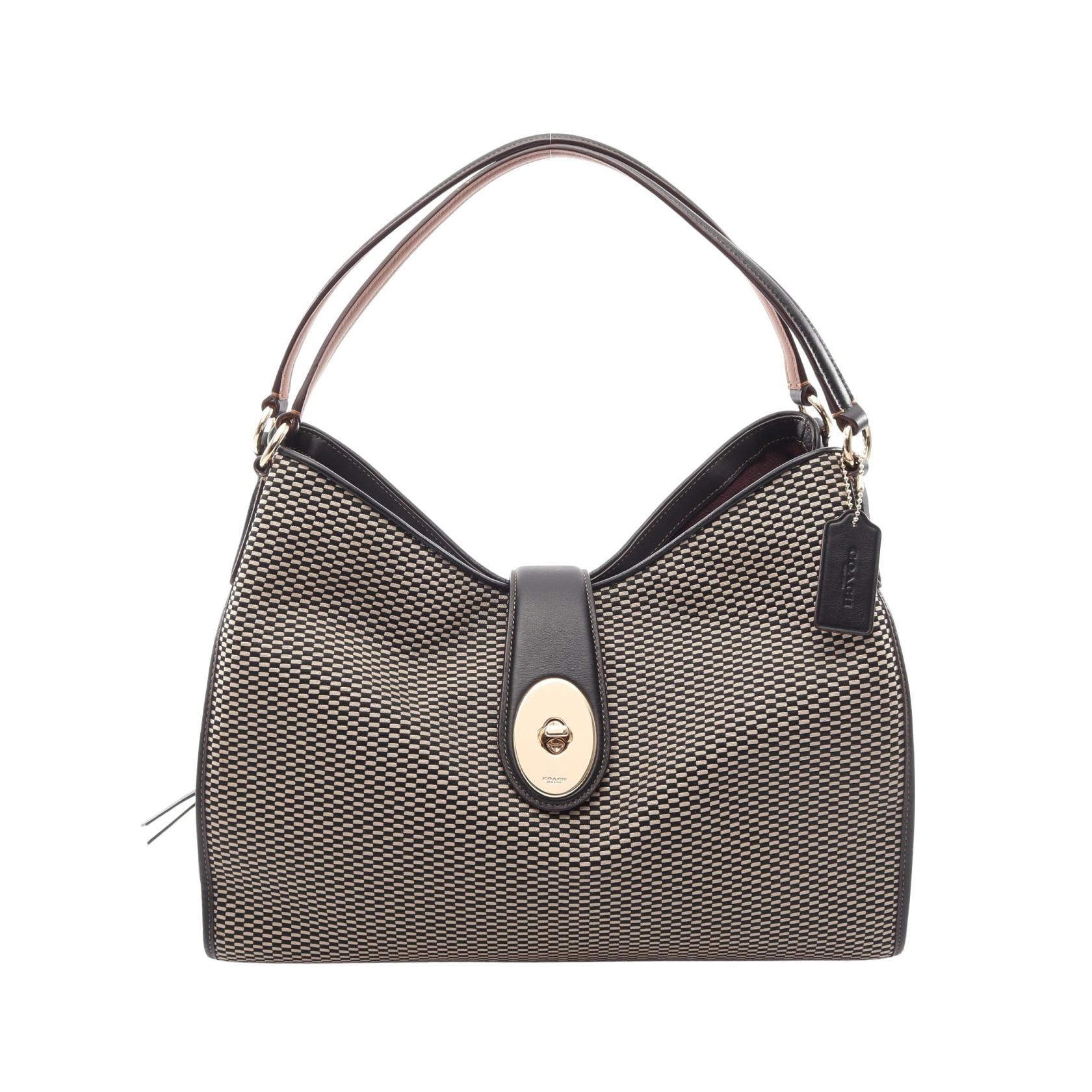 コーチ COACH マディソン エクスプローデッド レップス カーライル ショルダーバッグ バッグ キャンバス レザー レディース ブラウン系 / ベージュ系 F57250 【中古】
