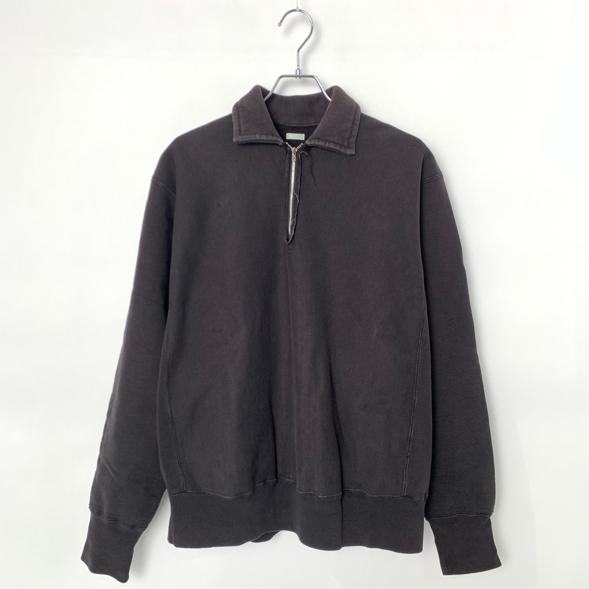 A.PRESSE 23AW Vintage Half Zip Sweatshirt Black