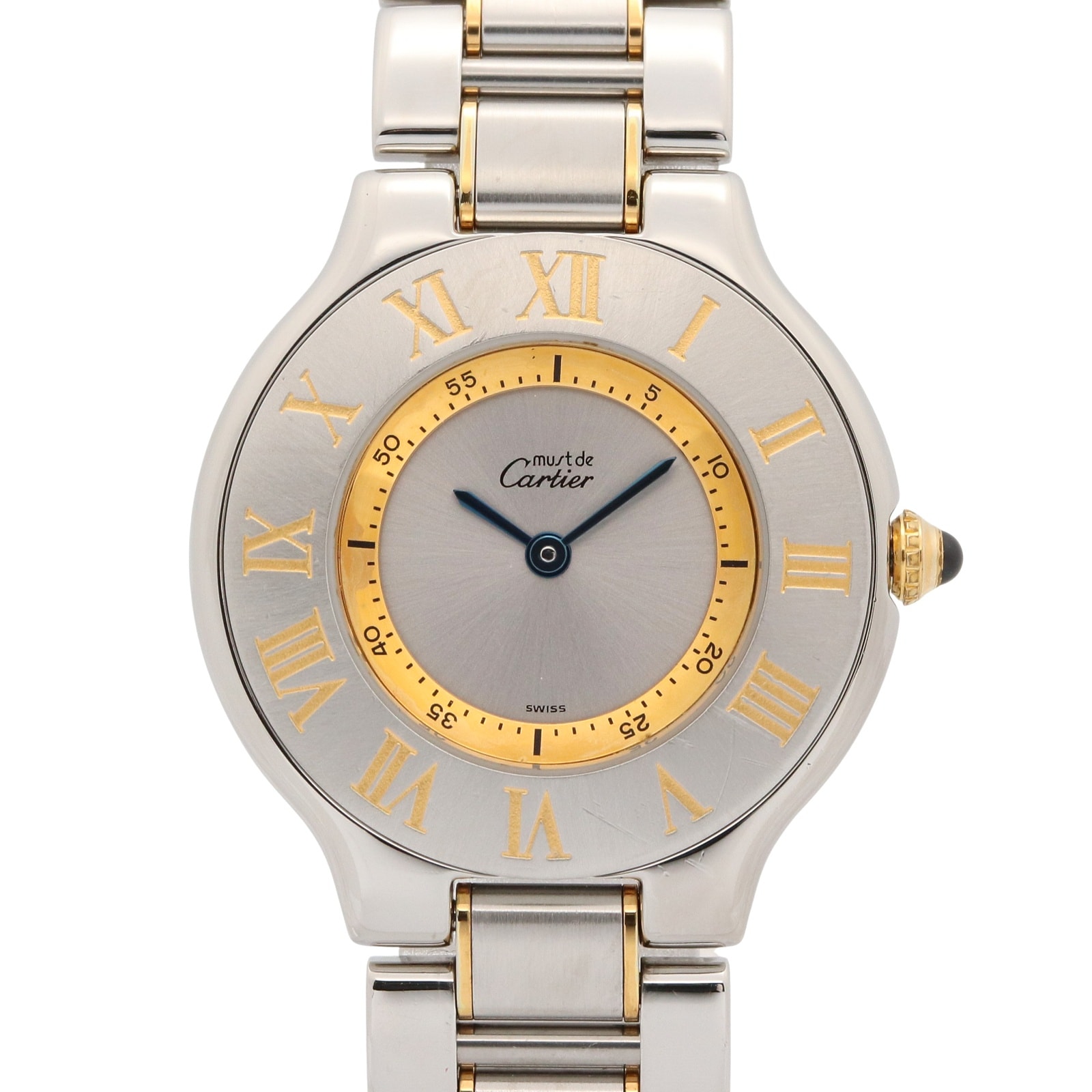 カルティエ CARTIER マスト21 LM 腕時計 時計 GP(ゴールドメッキ) ステンレススチール レディース シルバー系 W10072R6 【中古】
