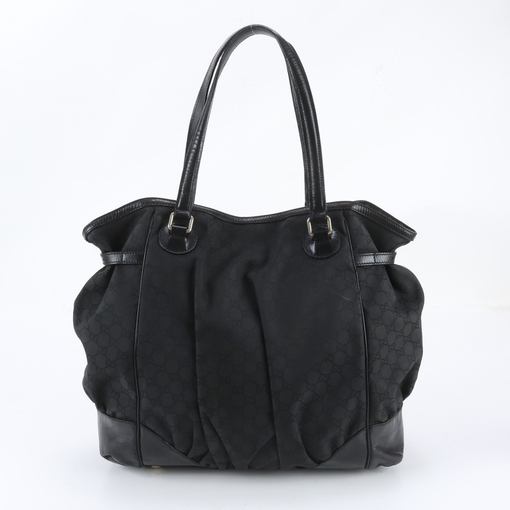 ■美品 グッチ GGナイロン 257290 トート バッグ