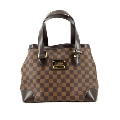LOUIS VUITTON(ルイ・ヴィトン) ダミエ・エベヌ ハムステッドPM コーティングキャンバス / レザー N51205 トートバッグ ダークブラウン×モカベージュ