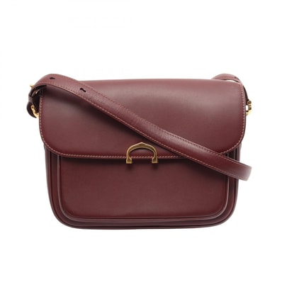 カルティエ CARTIER マストライン ショルダーバッグ バッグ レザー レディース ボルドー系 【中古】