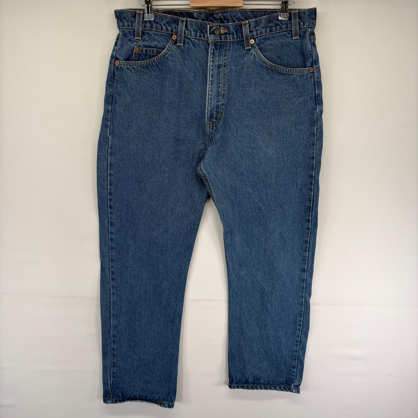 古着 90's/90年代 リーバイス Levi's USA製 デニム パンツ 505 ジップ オレンジタブ ジーパン ストレート w38 L30  ブルー系 メンズ