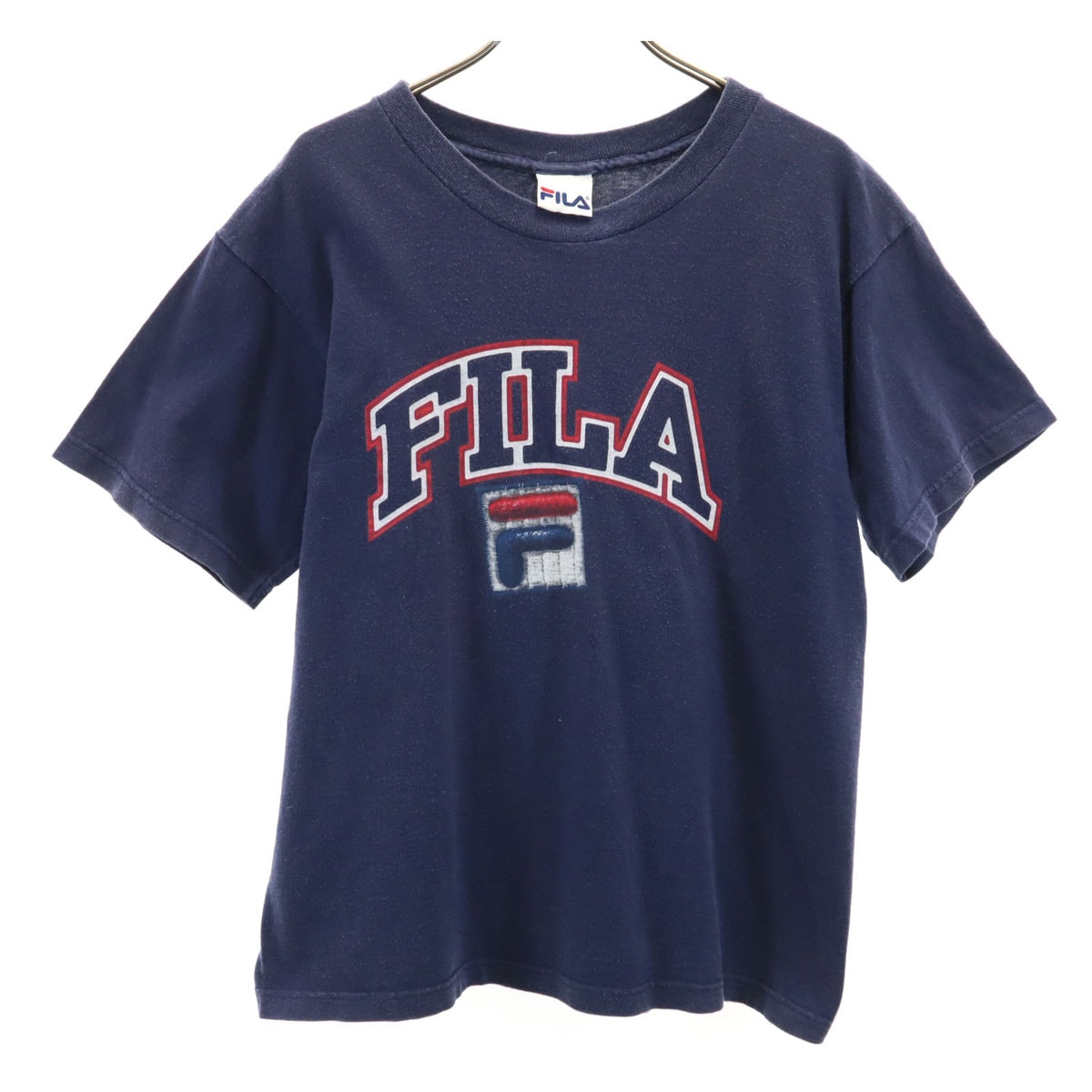 FILA フィラ 90s 00s USA製 オールド 半袖 Tシャツ L ネイビー