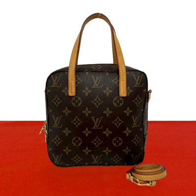 LOUIS VUITTON ルイヴィトン スポンティーニ モノグラム レザー PVC ショルダーバッグ ブラウン
30181