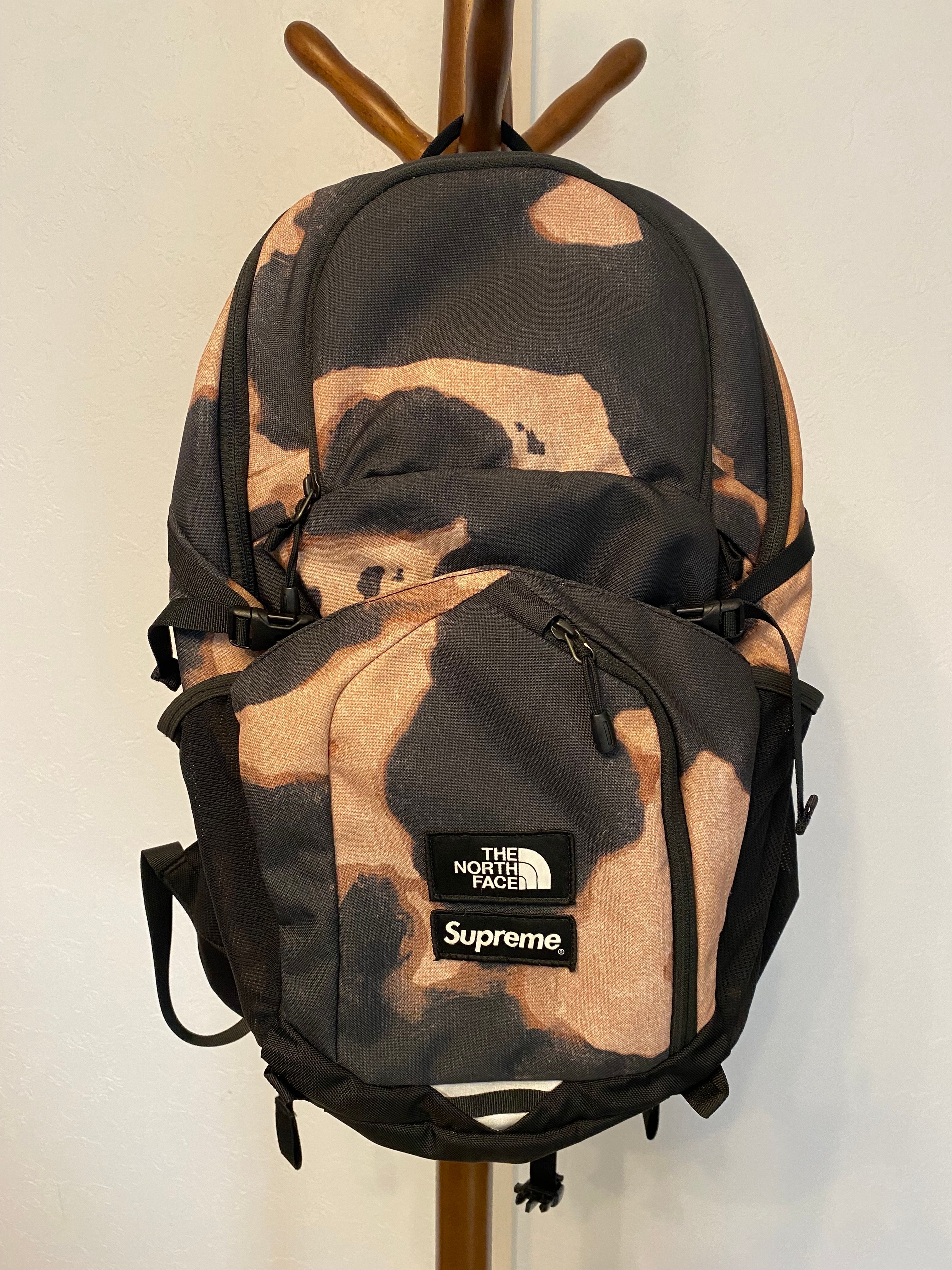 Supreme x The North Face Bleached Denim Print Pocono Backpack "Black"