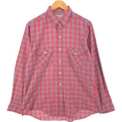 古着 エルエルビーン L.L.Bean 長袖 チェックシャツ USA製 メンズL相当/eaa536769