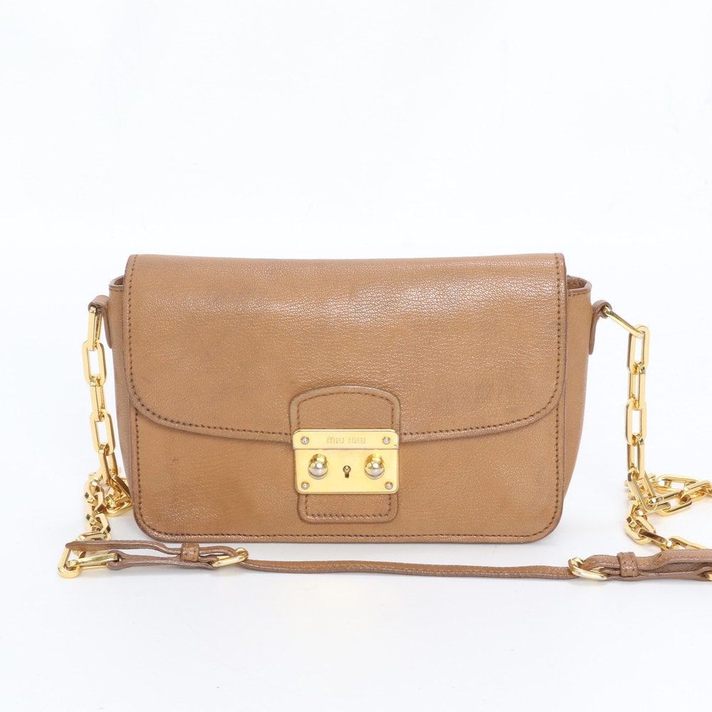 ■美品 ミュウミュウ マドラス チェーン クロスボディショルダーバッグ