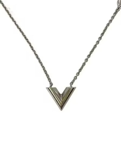 Louis Vuitton Essential V Supple Necklace "Silver"