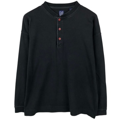 古着 90年代 ギャップ GAP オールドギャップ ヘンリーネック ロングTシャツ ロンT メンズM相当 ヴィンテージ/eaa659281