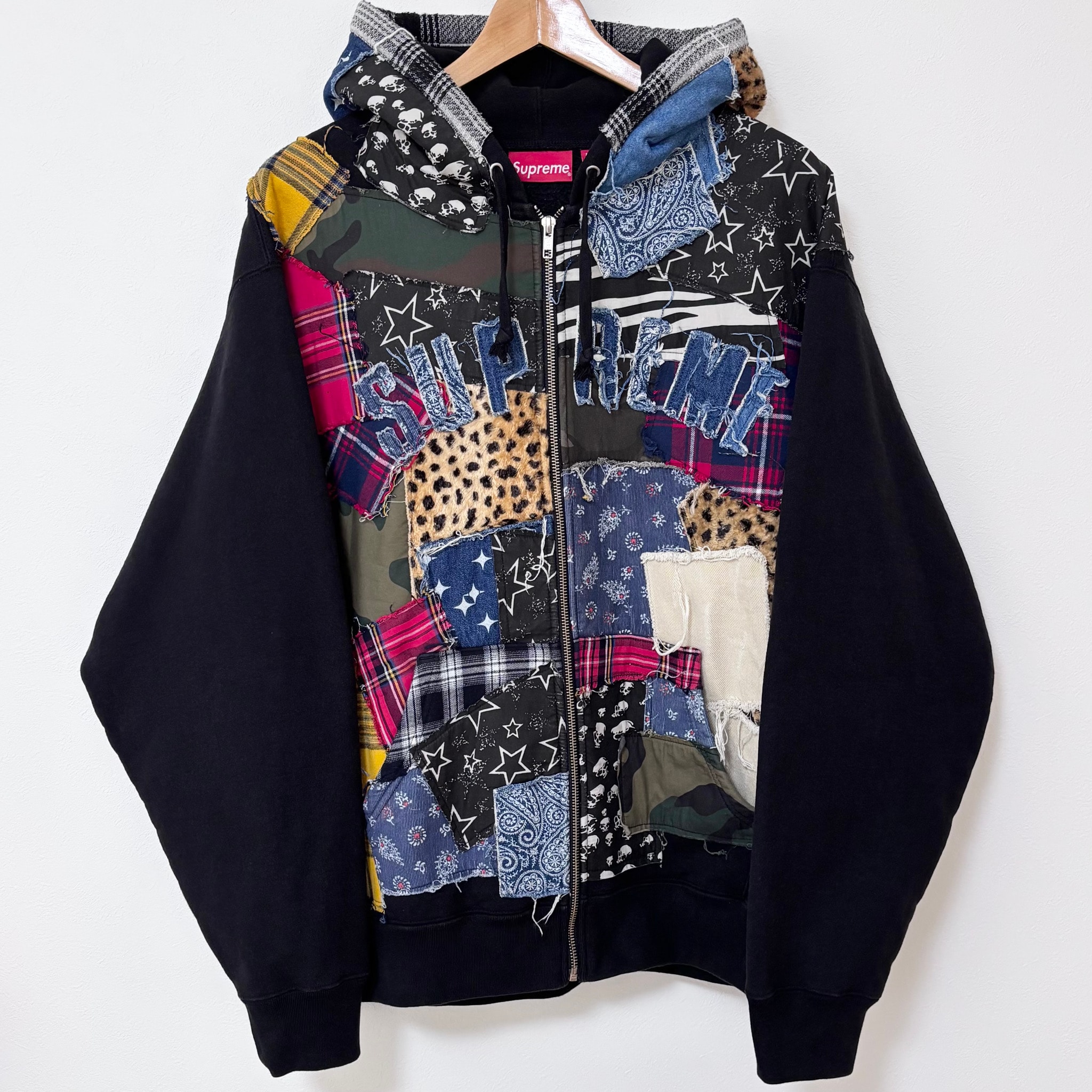 Supreme Patchwork Zip Up Hooded Sweatshirt "Multi"