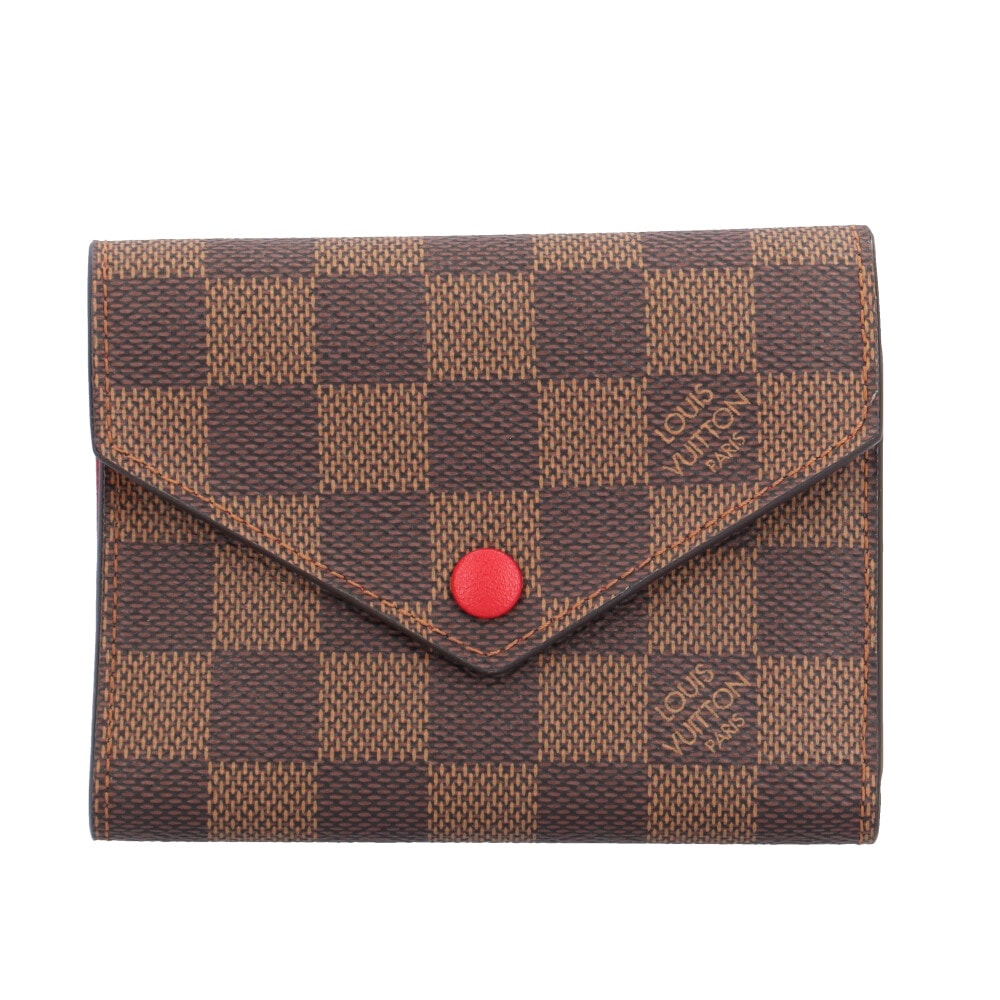 ルイヴィトン ポルトフォイユ ヴィクトリーヌ ダミエ 三つ折り財布 ダミエキャンバス N41659 レディース LOUIS VUITTON 中古