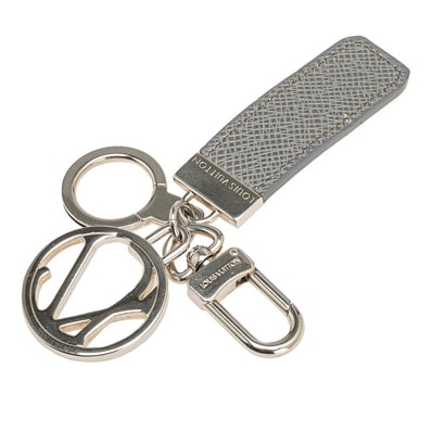 ルイ ヴィトン タイガ ポルトクレ LVクラブ キーホルダー M65047 グラシエ グレー メタル レザー メンズ LOUIS VUITTON 【中古】