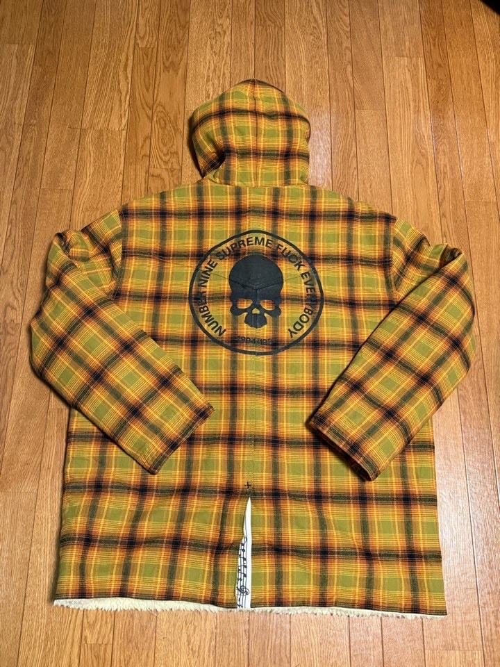 Supreme x Number (N)ine Faux Shearling Hooded Coat "Plaid"