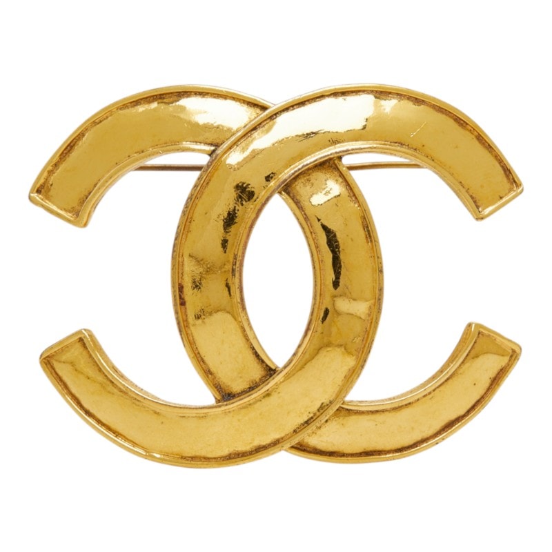 シャネル ココマーク ヴィンテージ ブローチ 94P ゴールド メッキ レディース CHANEL 中古