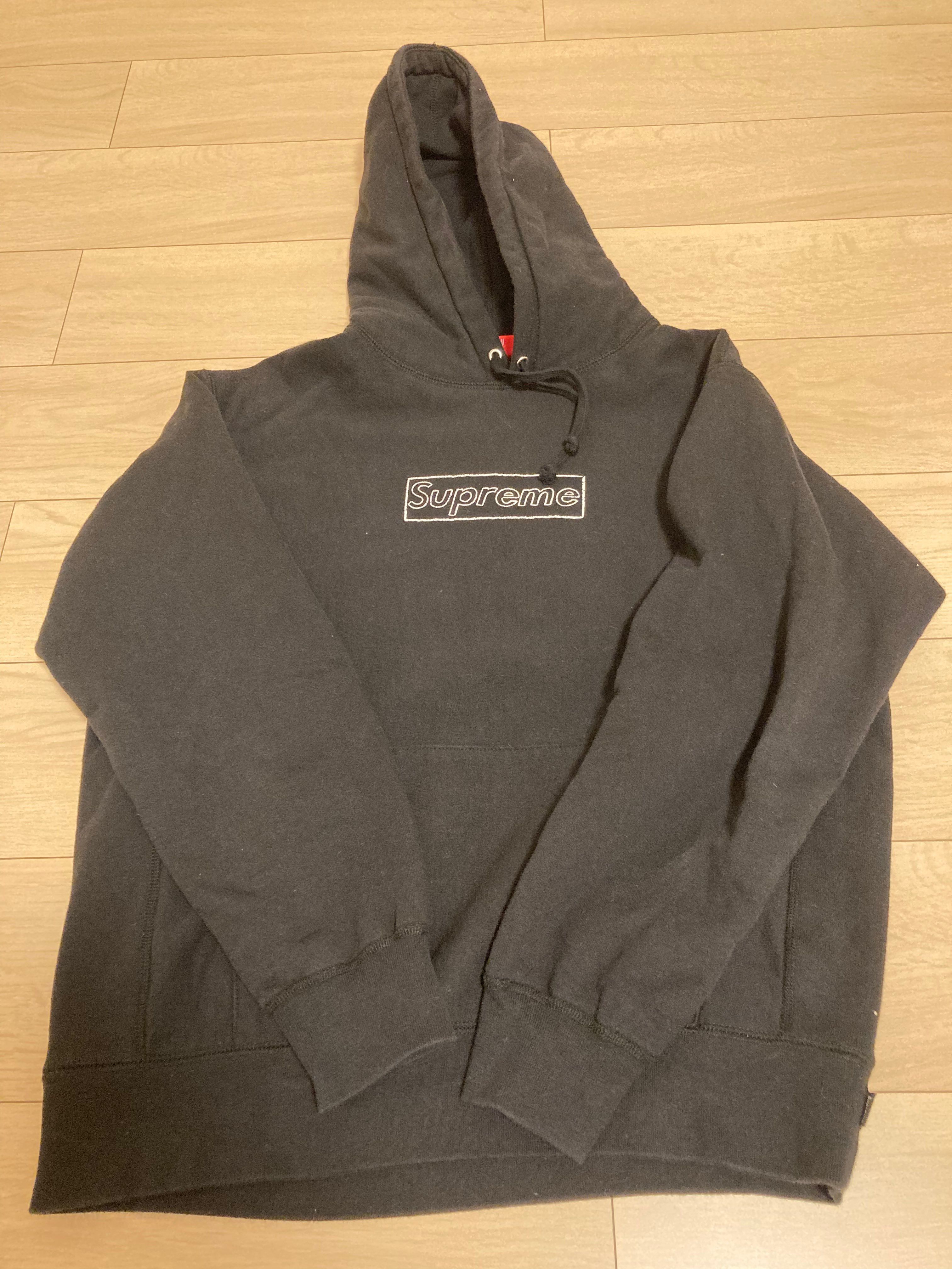 Supreme KAWS Chalk Logo Hooded Sweatshirt "Black"(2021)