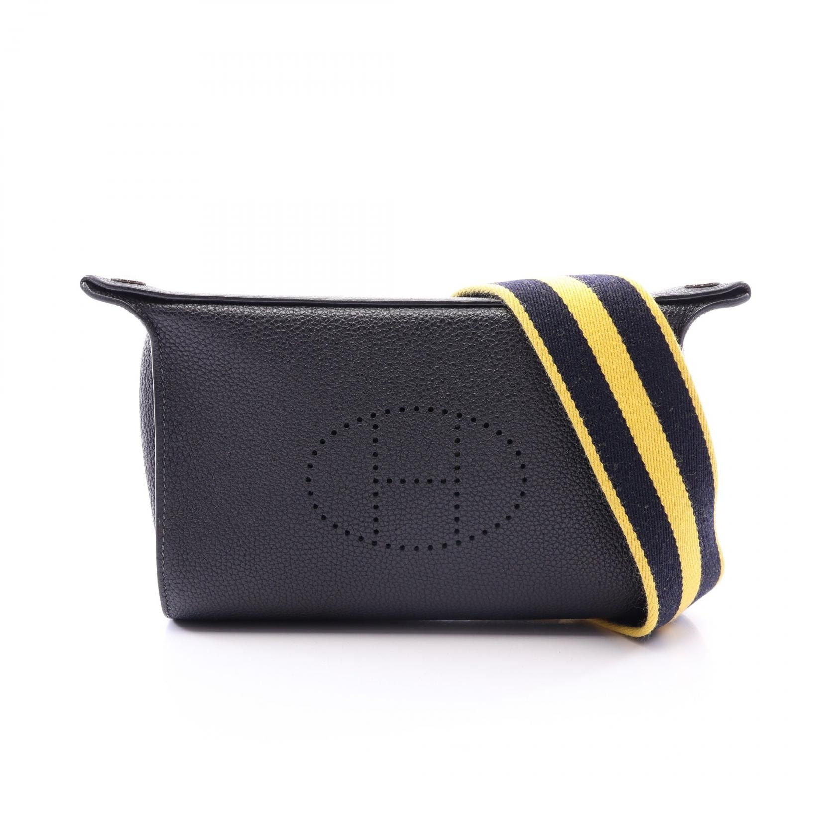 エルメス HERMES ヴィド ポッシュ ショルダーバッグ バッグ レザー トゴ トゴ キャバン B刻印(2023年製造) レディース ネイビー系 ジョーヌナプル 【中古】