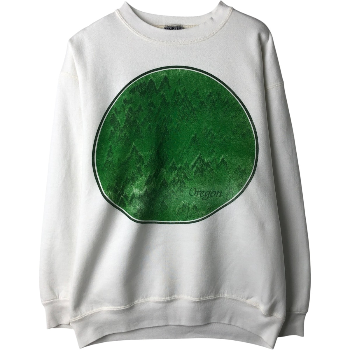 古着 90年代 オニータ ONEITA POWER-SWEATS プリントスウェットシャツ トレーナー USA製 メンズL相当 ヴィンテージ/eaa629867