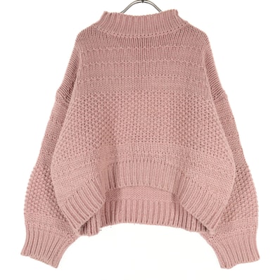 MOUSSY マウジー 長袖 ハイネック ニット F ピンク