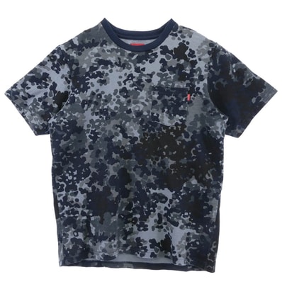 Supreme シュプリーム Tシャツ 19ss Pocket Tee Navy German Camo ポケット Tシャツ カモフラージュ系 L【中古】