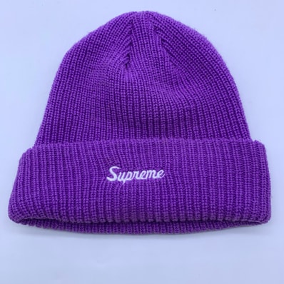 Supreme Loose Gauge Beanie "Bright Purple" (22SS)