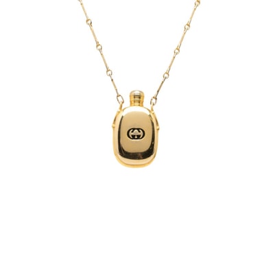 グッチ パフュームボトル チェーン ペンダント ネックレス ゴールド メッキ レディース GUCCI 【中古】