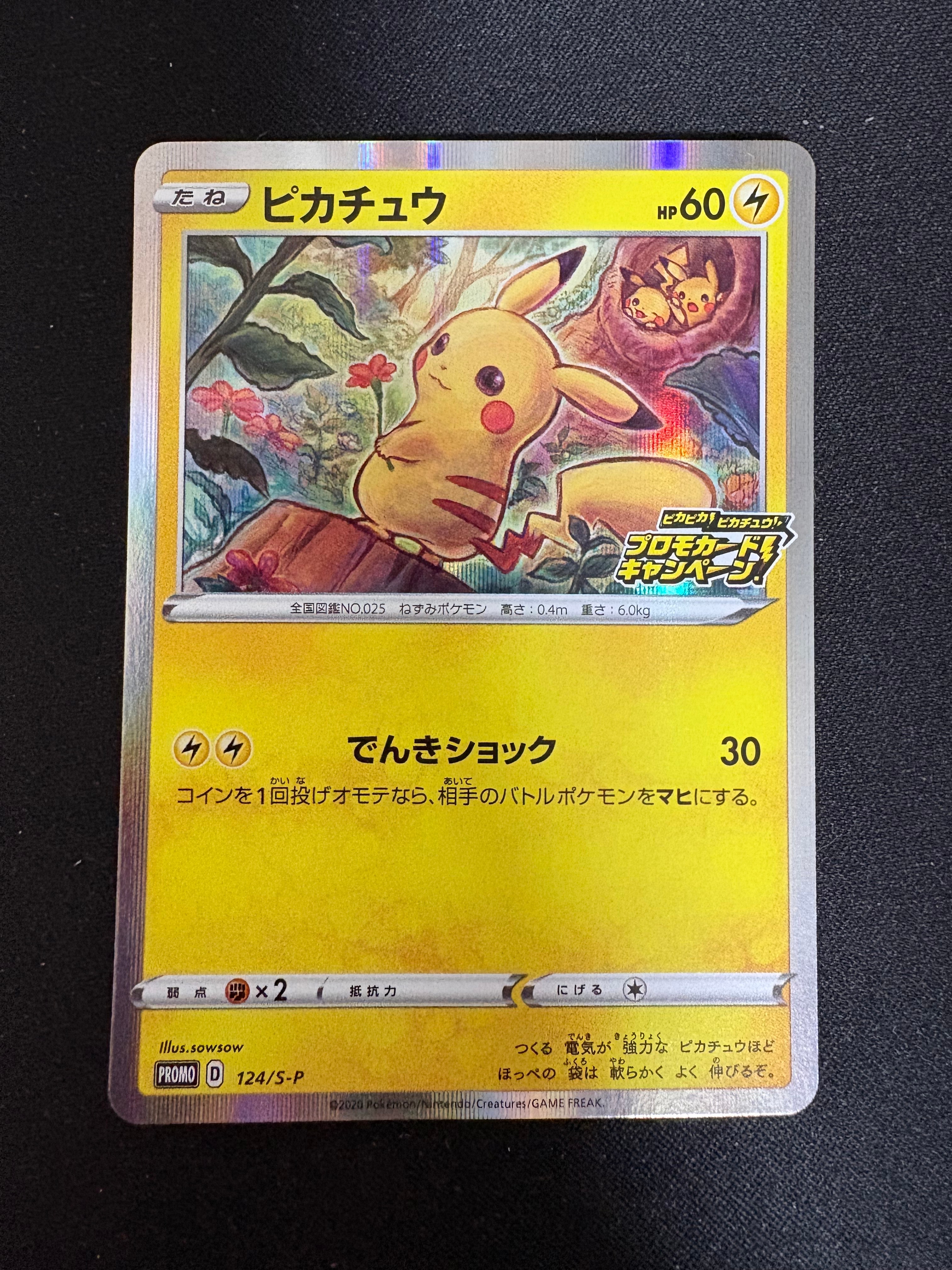 ピカチュウ: プロモ P [S-P 124](ピカピカ!ピカチュウ!プロモカードキャンペーン)