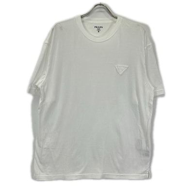 プラダ 22年 UJN852 ホワイト コットン Tシャツ XL