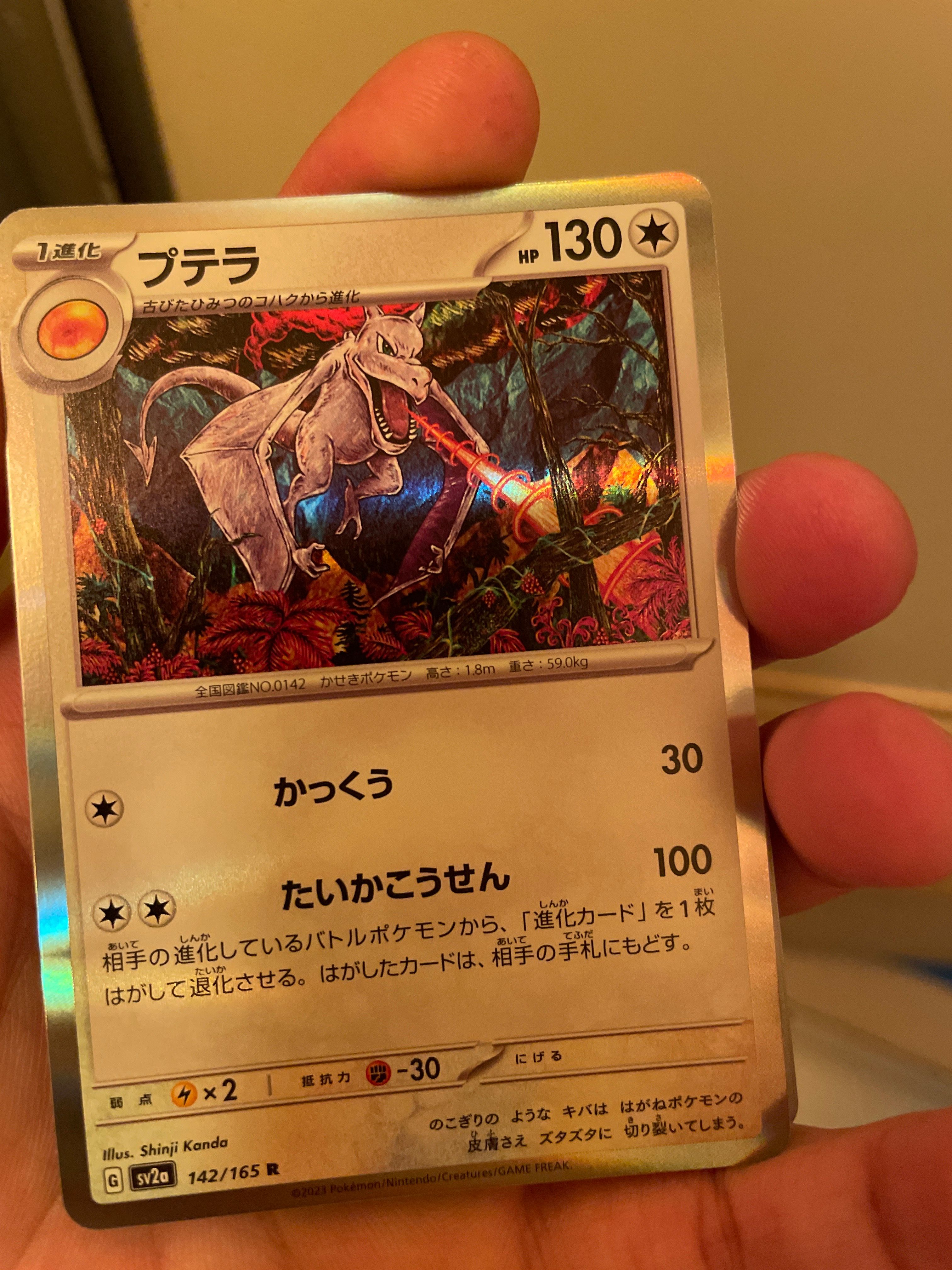 プテラ R[SV2a 142/165](強化拡張パック「ポケモンカード151」)